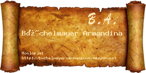 Büchelmayer Armandina névjegykártya